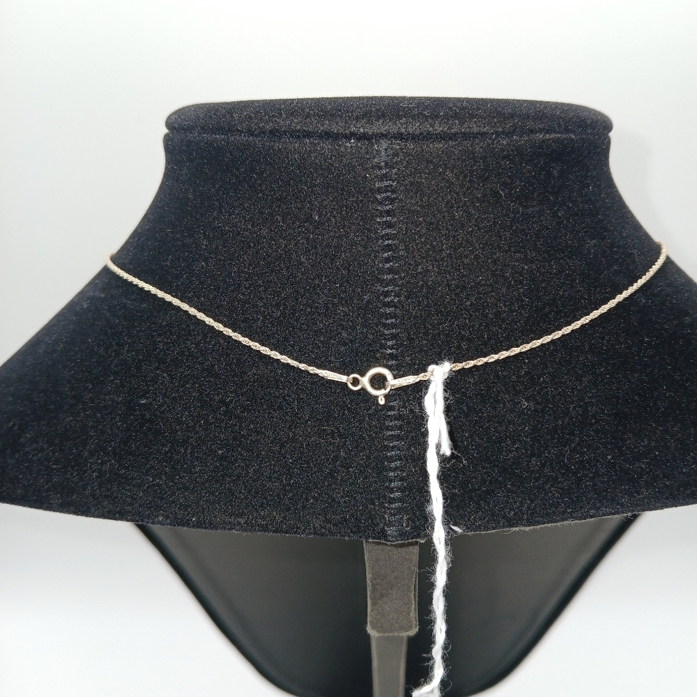 Sterling Silver Rope Necklace 2 grams 8" 1mm​​ - Picture 3 of 3